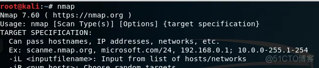 kali端口扫描