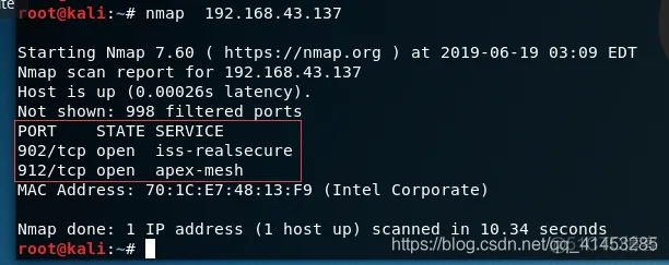 kali端口扫描