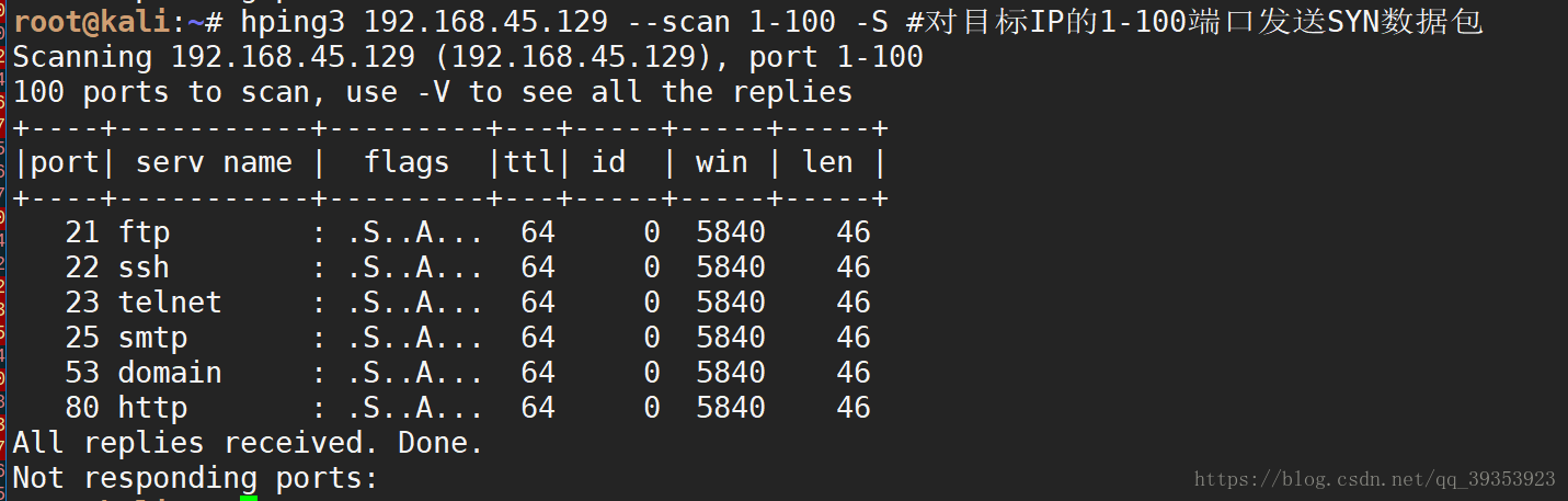 kali服务器端口扫描