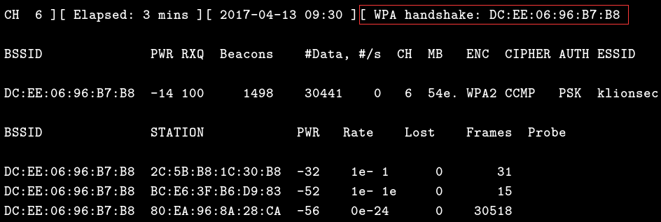 hashcat破解wpa2